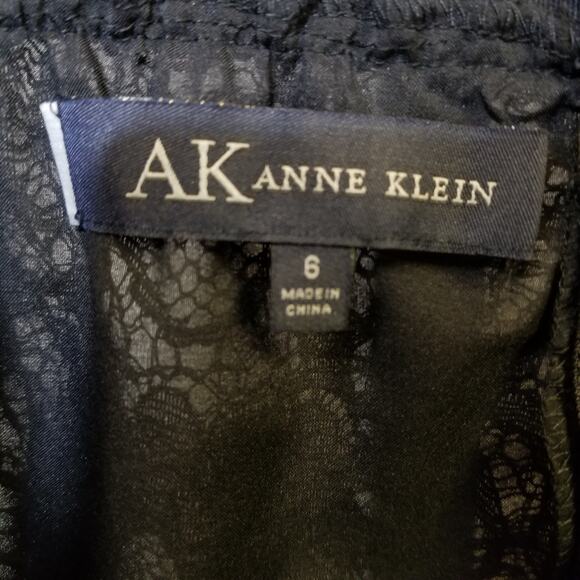 Anne Klein Lace Overlay Pencil Skirt Black 6 - Picture 6 of 8